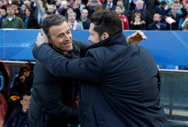 Luis Enrique in Diego Simeona sta stara znanca. FOTO: Sergio Perez/Reuters