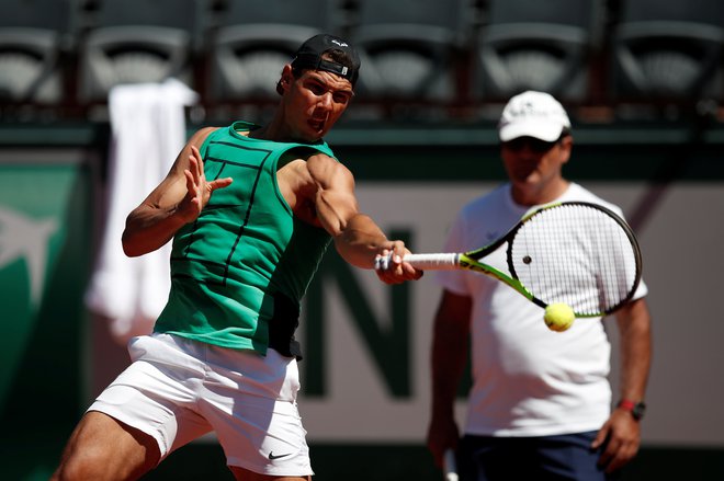 Rafa in Toni Nadal. FOTO: Benoit Tessier/Reuters