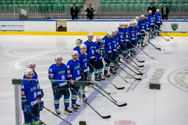 Pomladi si je slovenska reprezentanca priborila vrnitev v najvišji razred, zdaj se je nanj začela pripravljati. FOTO: Črt Piksi/Delo