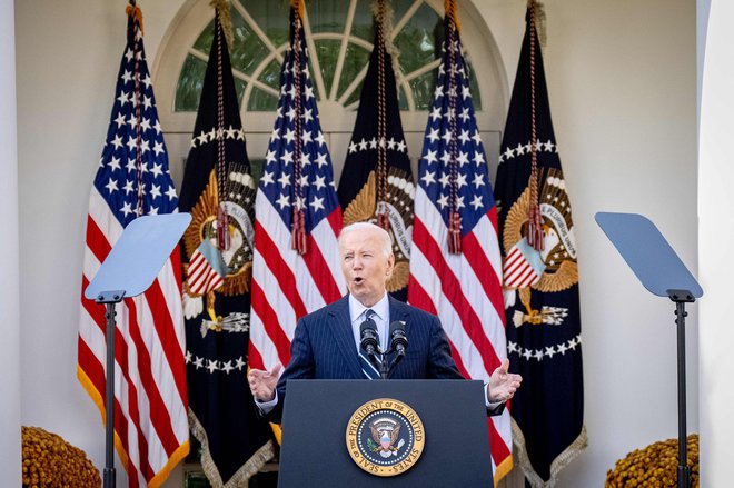 Joe Biden bo 20. januarja mesto v Beli hiši prepustil 47. predsedniku Donaldu Trumpu. Foto Andrew Harnik/AFP