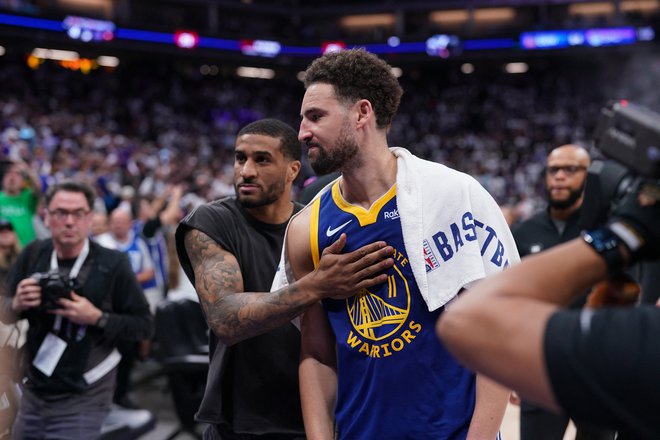 Ob koncu lanske sezone se je Klay Thompson poslovil od Bojevnikov. FOTO: Cary Edmondson/Reuters