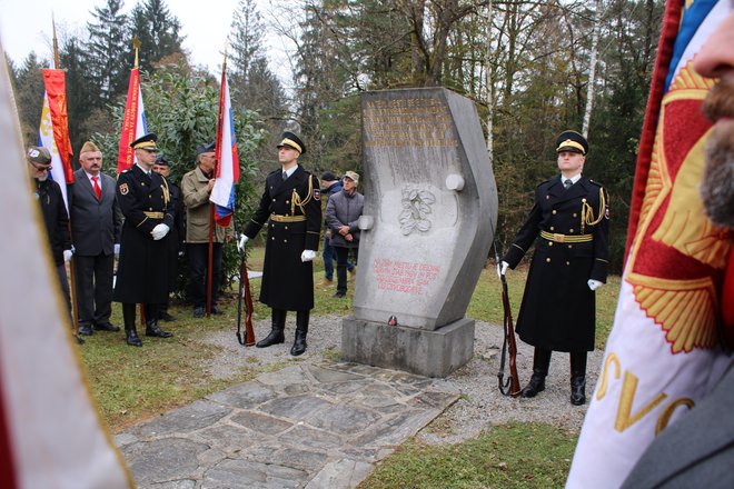 Spominu na partizanskega komandanta Staneta so se poklonili tudi pripadniki Slovenske vojske. FOTO: Bojan Rajšek/Delo