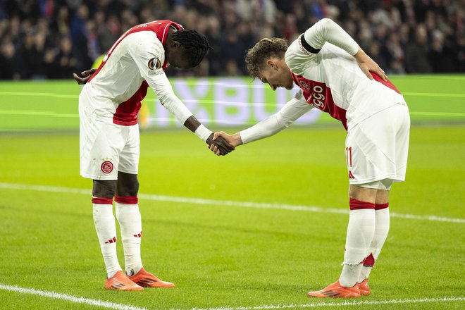 Ajax je na tekmi, ki se je odvijala 7. novembra, premagal Makabi iz Tel Aviva z rezultatom 5:0. FOTO: Robin Van Lonkhuijsen/AFP