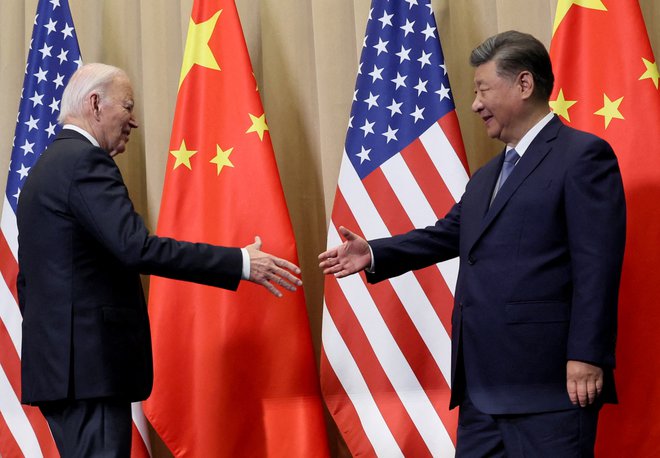 Joe Biden in Xi Jinping FOTO: Leah Millis/Reuters