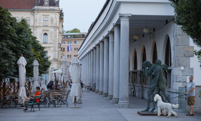 Za plačilo sanacije semenišča, stolnice in Plečnikovih arkad (na fotografiji) kot posledice gradnje podzemnih garaž pod tržnico bi morala Mestna občina Ljubljana (MOL) izdati garancijo. FOTO: Jože Suhadolnik/delo