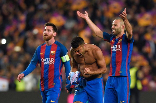 Javier Mascherano in Lionel Messi sta si delila zelenico pri Barceloni in v argentinski reprezentanci. FOTO: Lluis Gene/AFP