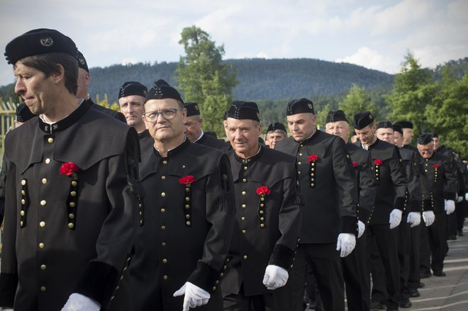 Rudarji zahtevajo pravičen zeleni prehod. FOTO: Jure Eržen/Delo