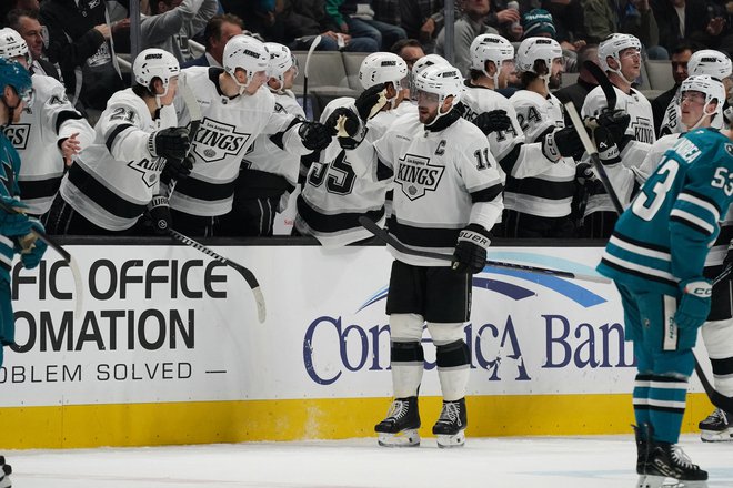 Anže Kopitar je prispeval gol in asistenco. FOTO: David Gonzales/Usa Today Sports Via Reuters Con