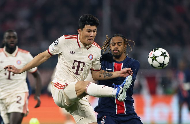 Derbi večera je odločil Min-jae Kim. FOTO: Franck Fife/AFP