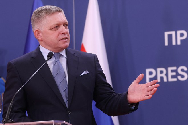 Slovaški premier Robert Fico FOTO: Djordje Kojadinovic/Reuters