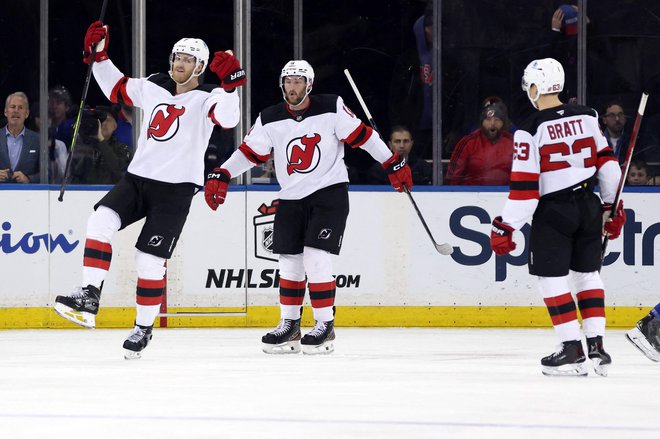 New Jersey Devils imajo po 28 odigranih tekmah 17 zmag. FOTO: Sarah Stier/Getty Images Via AFP