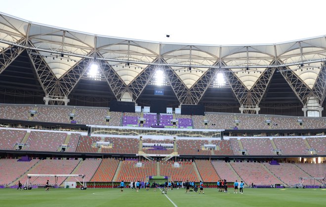 Tekme SP 2024 naj bi bile tudi na štadionu v Džedi, ki mu rečejo Dragulj. FOTO: Ahmed Yosri/Reuters