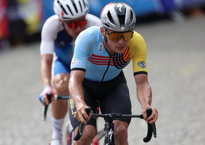 Remco Evenepoel je doživel nesrečo na treningu. FOTO: Tim De Waele/Reuters