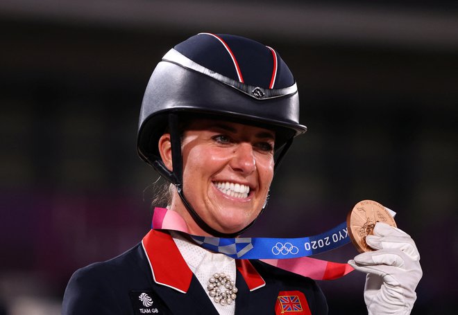 Charlotte Dujardin je v Tokiu 2021 osvojila bron. FOTO: Hamad I Mohammed/Reuters