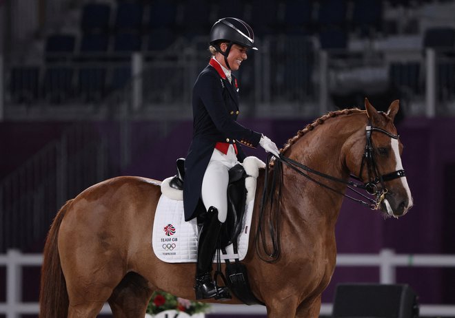 Charlotte Dujardin je trikratna olimpijska prvakinja. FOTO: Alkis Konstantinidis/Reuters