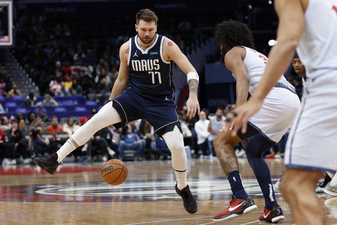 Dallas in Luka Dončić sta v Washingtonu igraje oporavila z najslabšim moštvom v ligi NBA. FOTO: Geoff Burke/Usa Today Sports Via Reuters Con