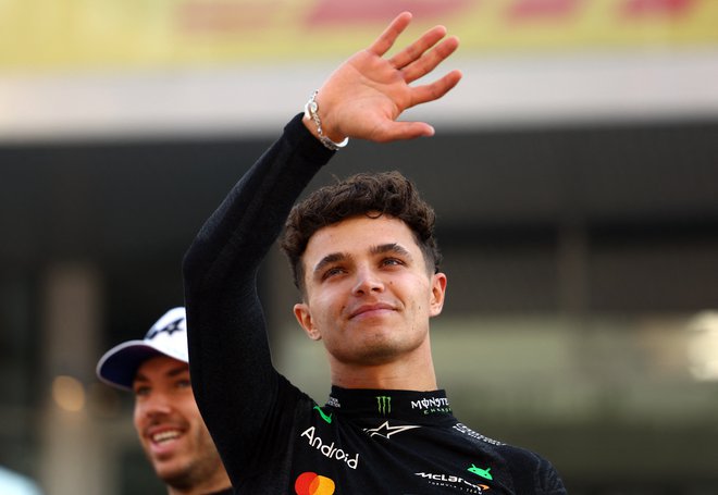 Lando Norris si je pridirkal imenitno popotnico za leto 2025. FOTO: Rula Rouhana/Reuters