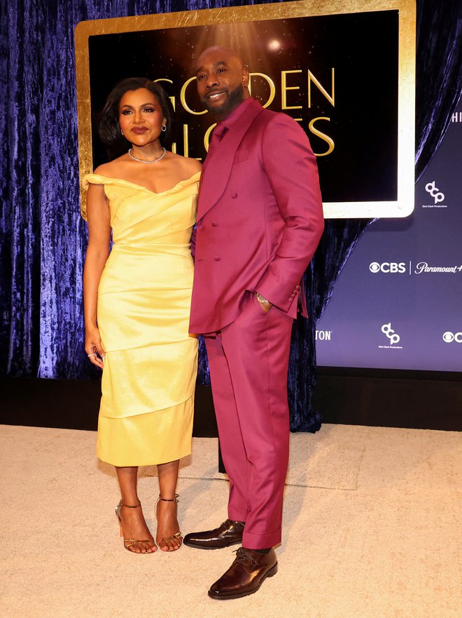 Nominirance za zlate globuse, včasih tudi znanilce oskarjev, sta razglasila igralca Mindy Kaling in Morris Chestnut. FOTO: Mario Anzuoni/Reuters