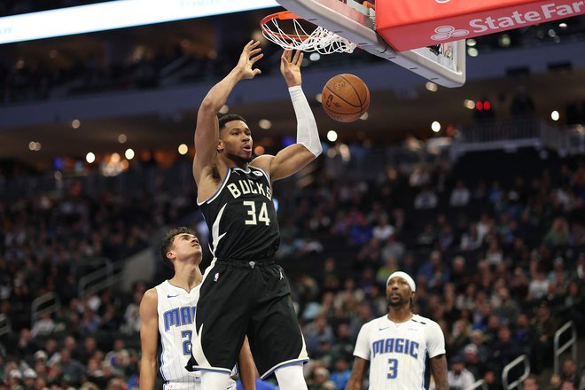 Giannis Antetokounmpo je zbral 37 točk. FOTO: Stacy Revere/Getty Images Via AFP