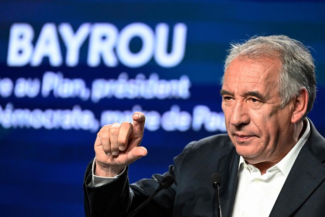 François Bayrou je Macronov politični zaveznik. FOTO: Damien Meyer/AFP