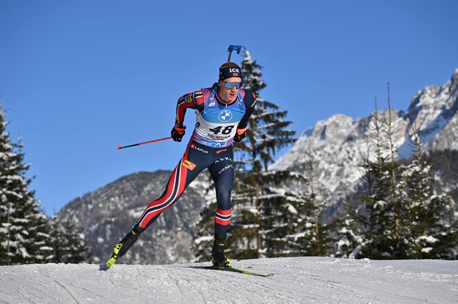 Johannes Thingnes Bø se tudi v Avstriji ne da ugnati. FOTO: Kerstin Jönsson/AFP