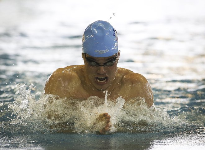 Udarna disciplina Petra Johna Stevensa je bila 50 m prsno. FOTO: Jože Suhadolnik/Delo