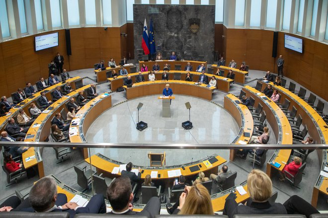 Letni nagovor predsednice Nataše Pirc Musar v državnem zboru. Foto Voranc Vogel