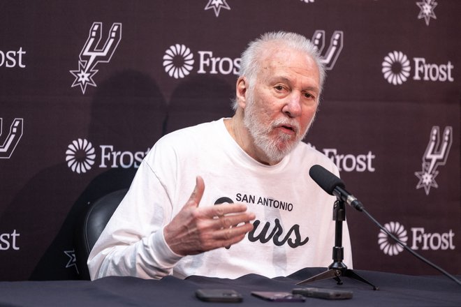 Gregg Popovich je najstarejši trener v ligi NBA. FOTO: Stephen Lew/Usa Today Sports Via Reuters Con