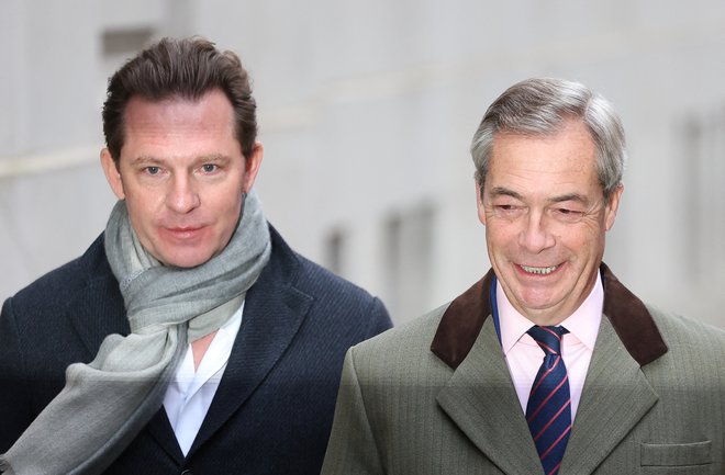 Nick Candy in Nigel Farage. FOTO: Toby Melville/Reuters