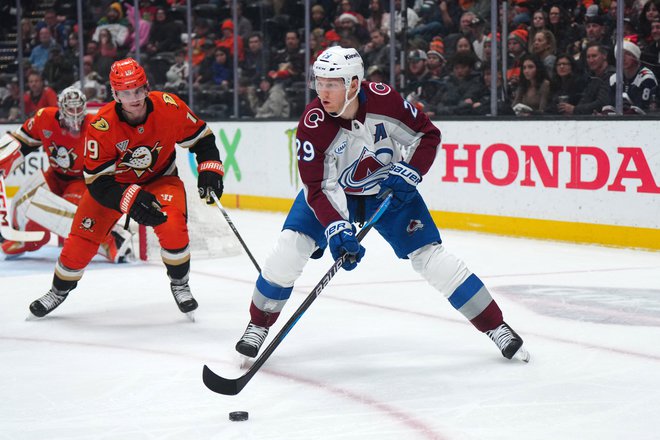 Nathan MacKinnon je bil eden od junakov zmage Colorada. FOTO: Kirby Lee/Reuters