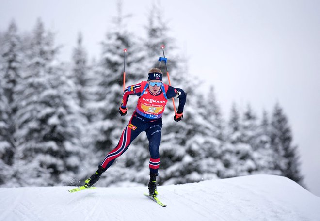 Johannes Thingnes Boe je slavil v Annecyju. FOTO: Georg Hochmuth/AFP