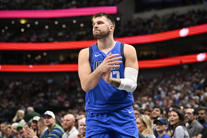 Dončić je staknil poškodbo ob koncu prvega polčasa. FOTO: Jerome Miron/USA Today Sports