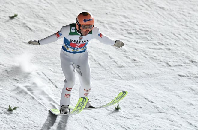 Stefan Kraft je opravil odlična skoka. FOTO: Kerstin Joensson/AFP