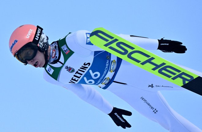 Jan Hörl je bil najboiljši v kvalifikacijah za novoletno tekmo na novoletni turneji v Garmisch-Partenkirchnu. FOTO: Kerstin Joensson/AFP