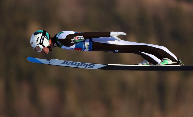 Anže Lanišek se v Garmisch-Partenkirchnu počuti odlično. FOTO: Lisi Niesner/Reuters