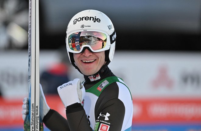 Najvišje uvrščeni slovenski smučarski skakalec Anže Lanišek se že zelo veseli preizkušnje v Innsbrucku. FOTO: Kerstin Joensson/AFP