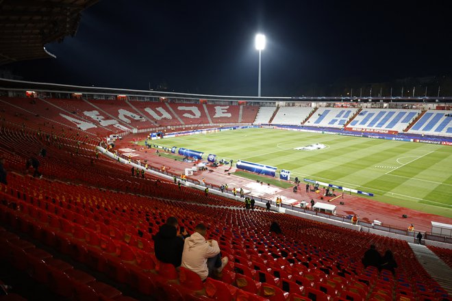 Legendarna Marakana oziroma stadion Rajko Mitić je največji nogometni objekt na območju nekdanje Jugoslavije in je dom beograjske Crvene zvezde. FOTO: Marko Djurica/Reuters