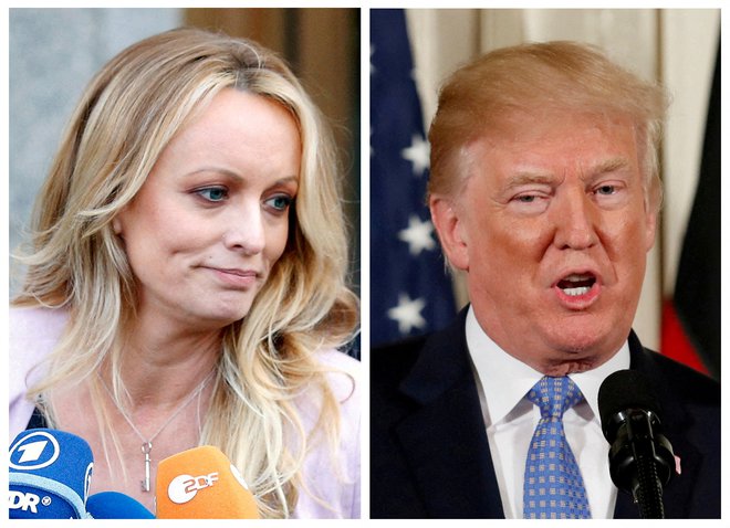 Stormy Daniels oziroma Stephanie Clifford je Trump za molk plačal 130.000 dolarjev. FOTO: Reuters File Photo