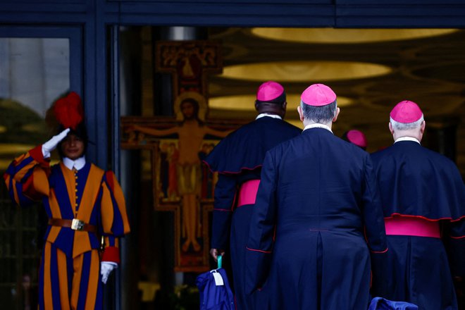 Vatikan se je javno opravičil zaradi papeževe uporabe besede frociaggine na sestanku s škofi. FOTO: Yara Nardi/Reuters