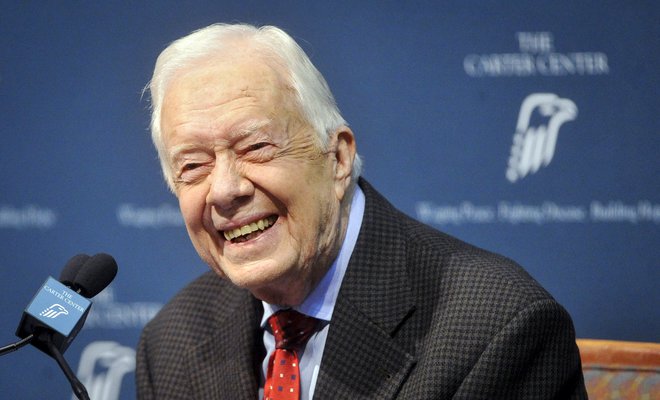 Pojoni predsednik Jimmy Carter. FOTO: John Amis/Reuters Pictures