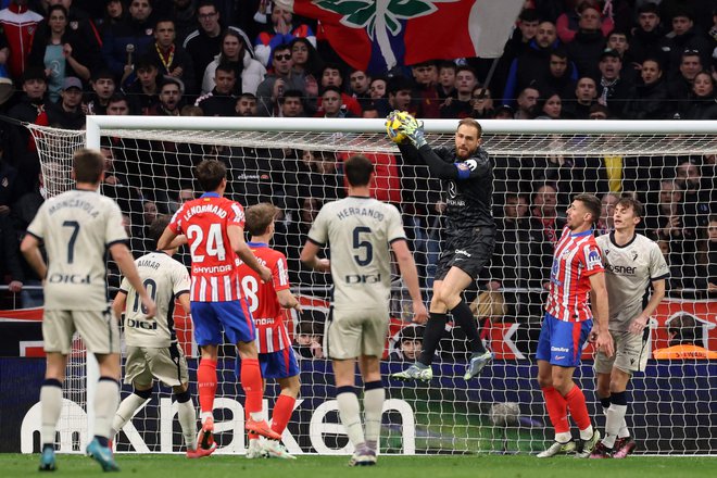 Jan Oblak je ohranil svojo mrežo nedotaknjeno. FOTO: Thomas Coex/AFP