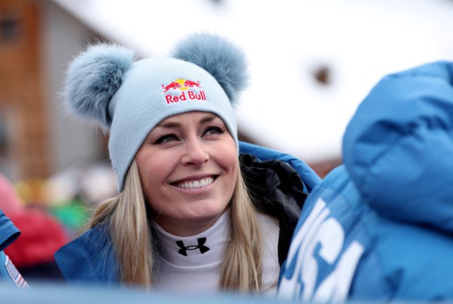 Ameriški zvezdnici Lindsey Vonn se je v St. Antonu upravičeno smejalo. FOTO: Gintare Karpaviciute/Reuters