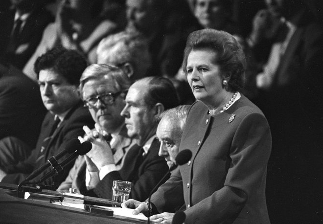 Britanska premierka Margaret Thatcher je novembra 1979 javnosti razkrila, da je Anthony Blunt vohunil za Sovjetski zvezo. FOTO: Andy Clark/Reuters