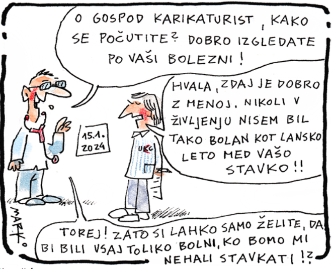 Za zdravje gre! KARIKATURA: Marko Kočevar