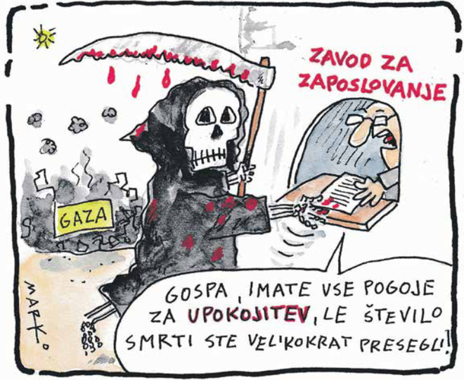 V penzijo. KARIKATURA: Marko Kočevar