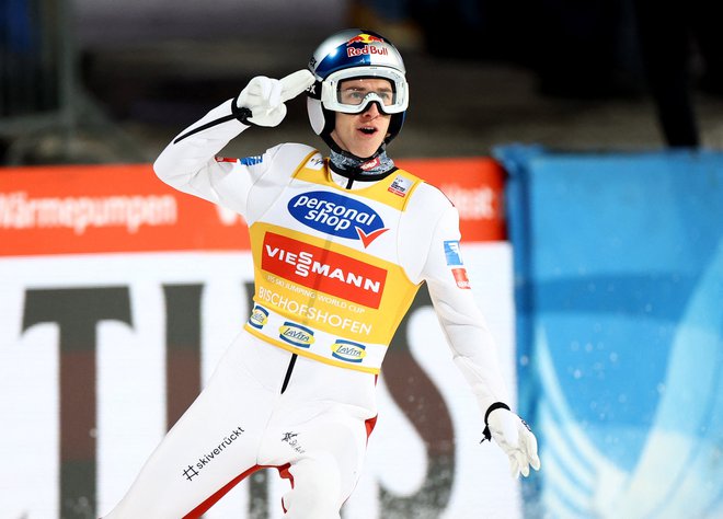 Zamejec Daniel Tschofenig je bil najboljši tudi v včerajšnjih kvalifikacijah v Zakopanah. FOTO: Lisi Niesner/Reuters