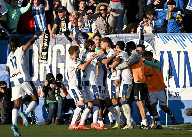 Nogometaši Leganesa so se veselili zelo pomembne zmage nad Atleticom. FOTO: Javier Soriano/AFP