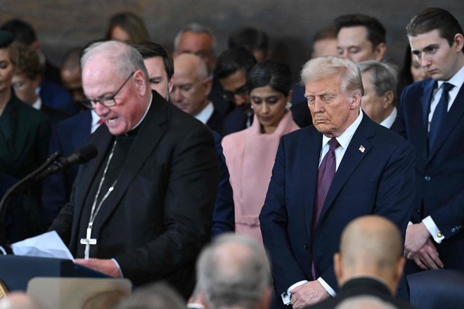 KardinalTimothy Dolan je molil za modrost političnih in drugih voditeljev. Foto: Saul Loeb/Afp