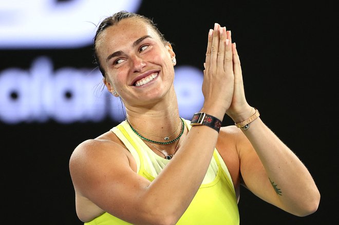 Arina Sabalenka lovi tretji zaporedni naslov v Avstraliji. FOTO: Martin Keep/AFP