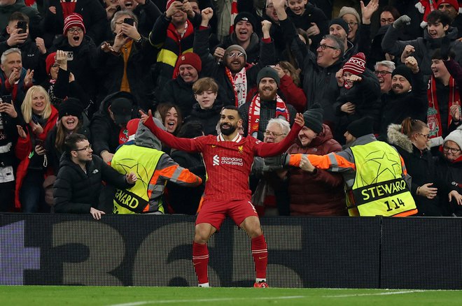 Mohamed Salah je v nogometni ligi prvakov za Liverpool zabil 44 golov. FOTO: Lee Smith/Action Images Via Reuters